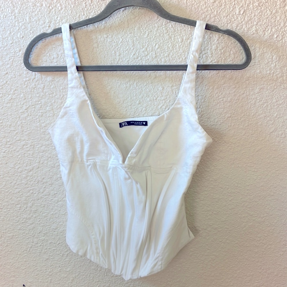 Zara white corset with boning
